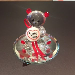 I Love You Bear Figurine from Glass Baron with original box